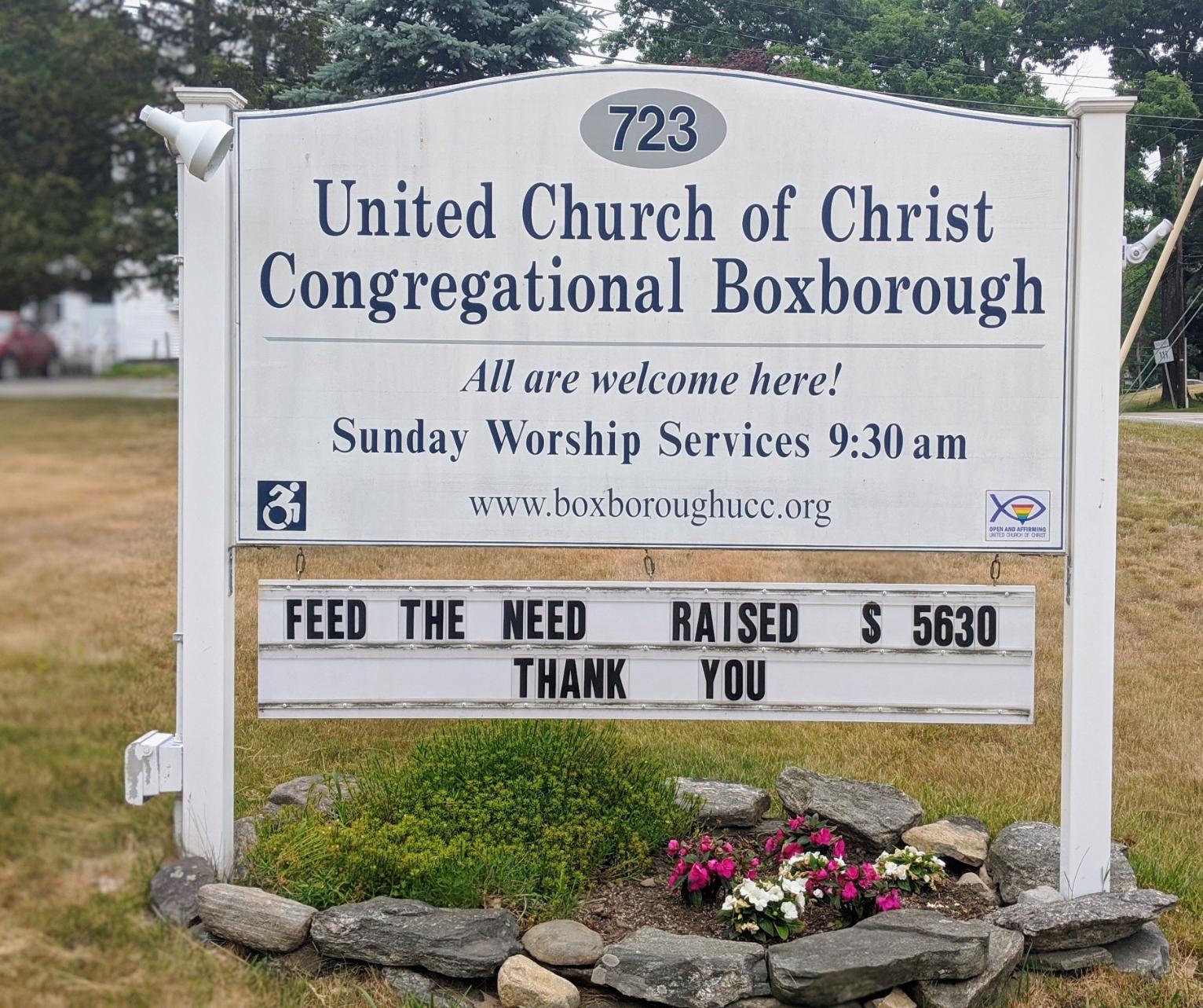 UCCB sign feed the need